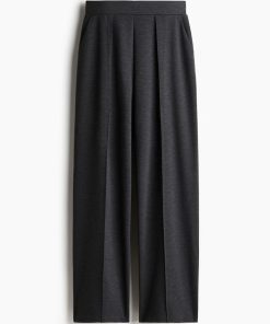 High-waisted tailored trousers